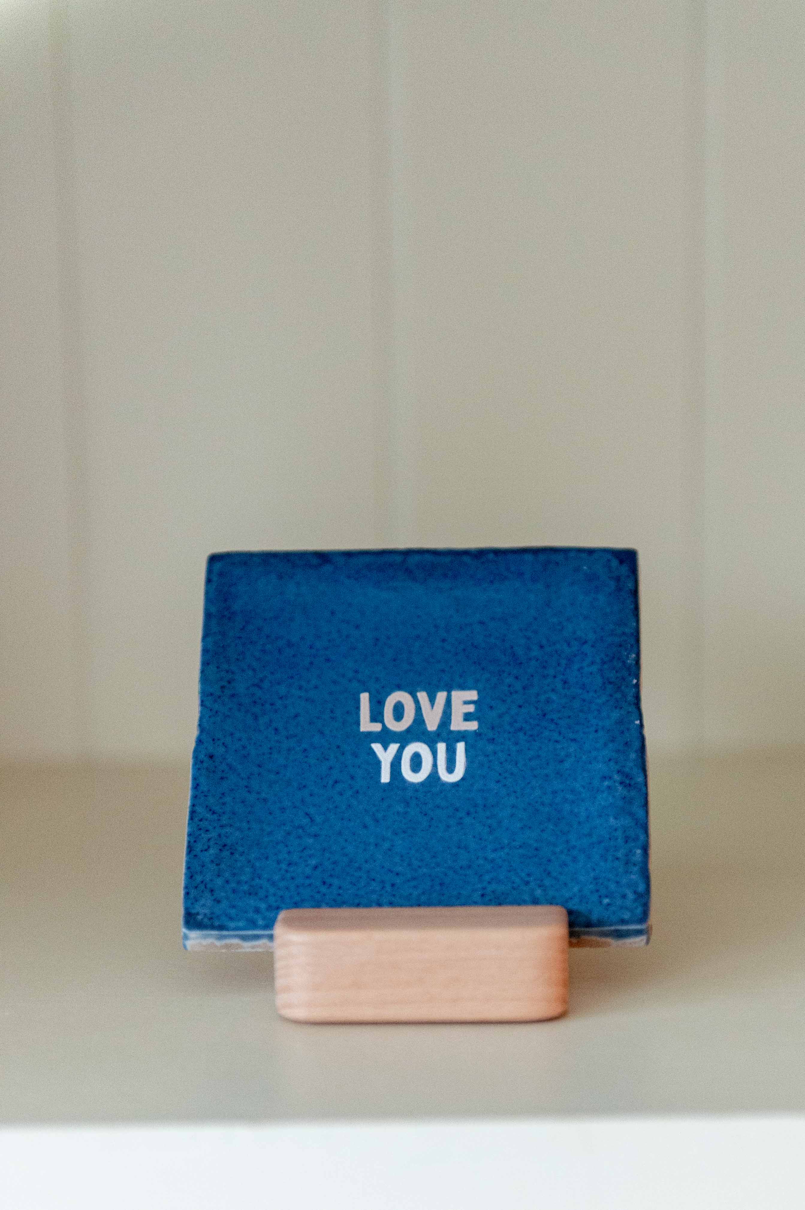 Tegeltje LOVE YOU (blauw)
