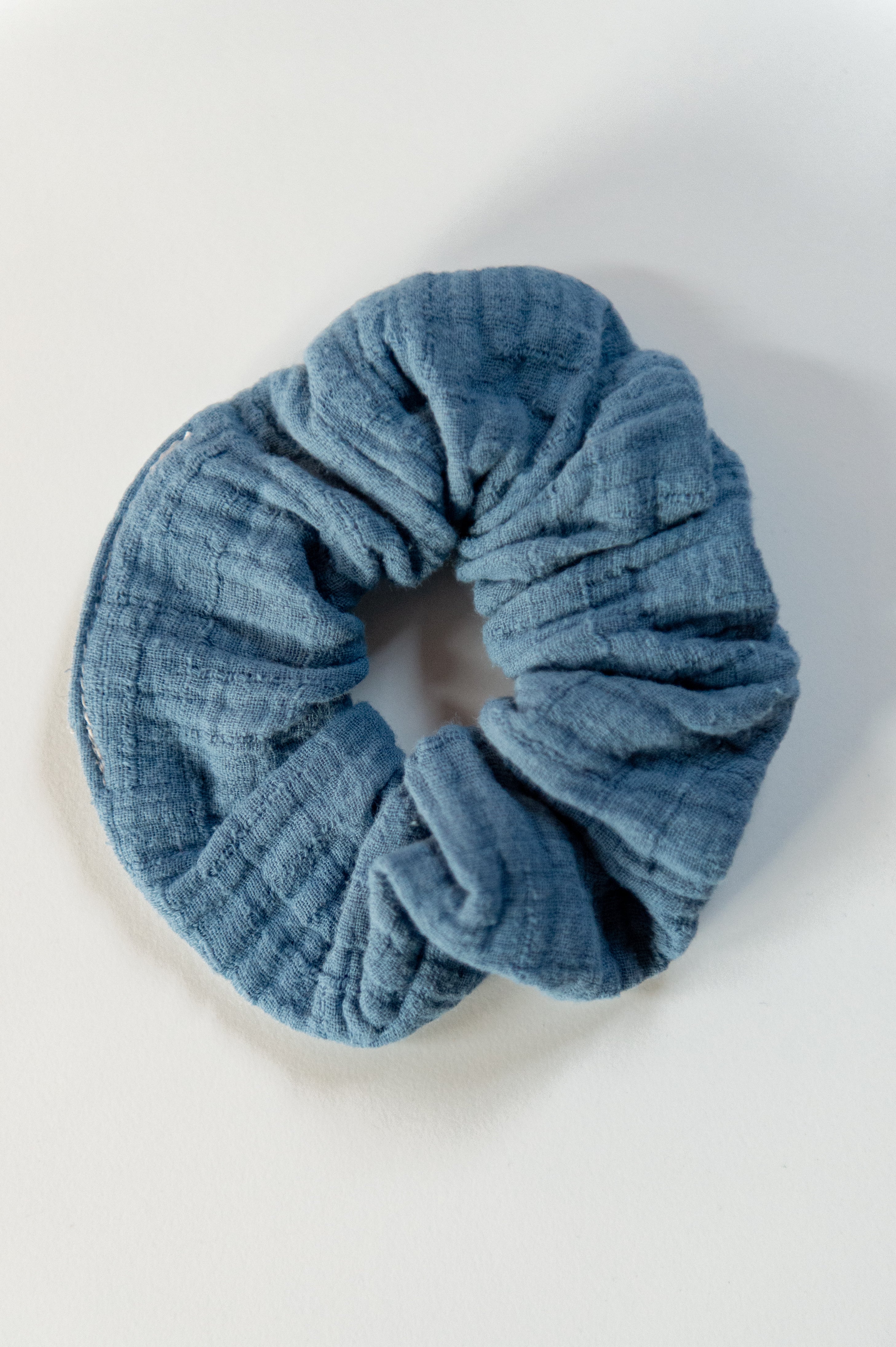 Zomer: Scrunchie jeans blauw