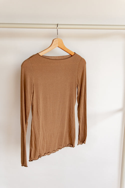 Herfst: longsleeve one size camel