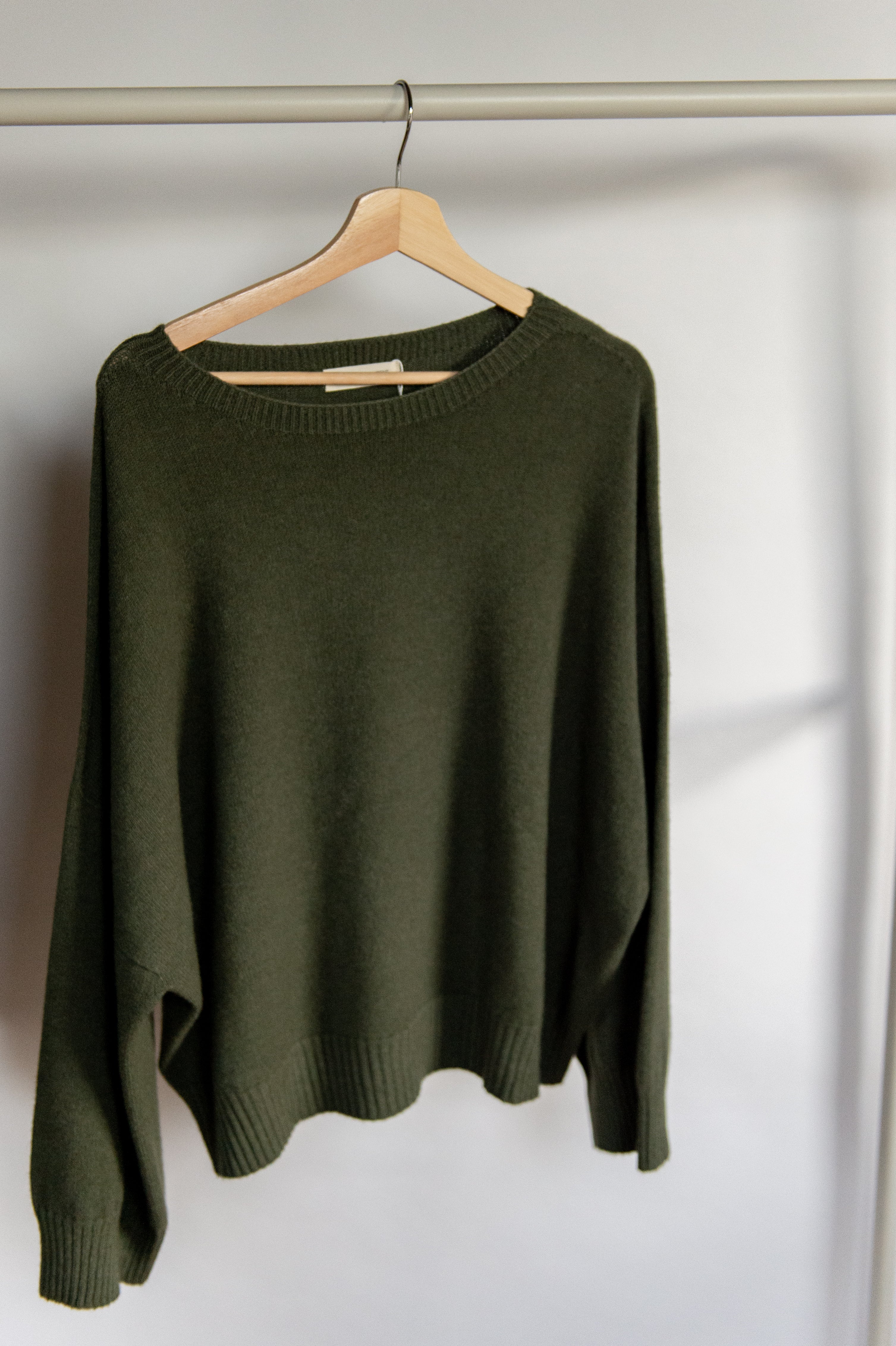 Herfst; Trui one size donkergroen