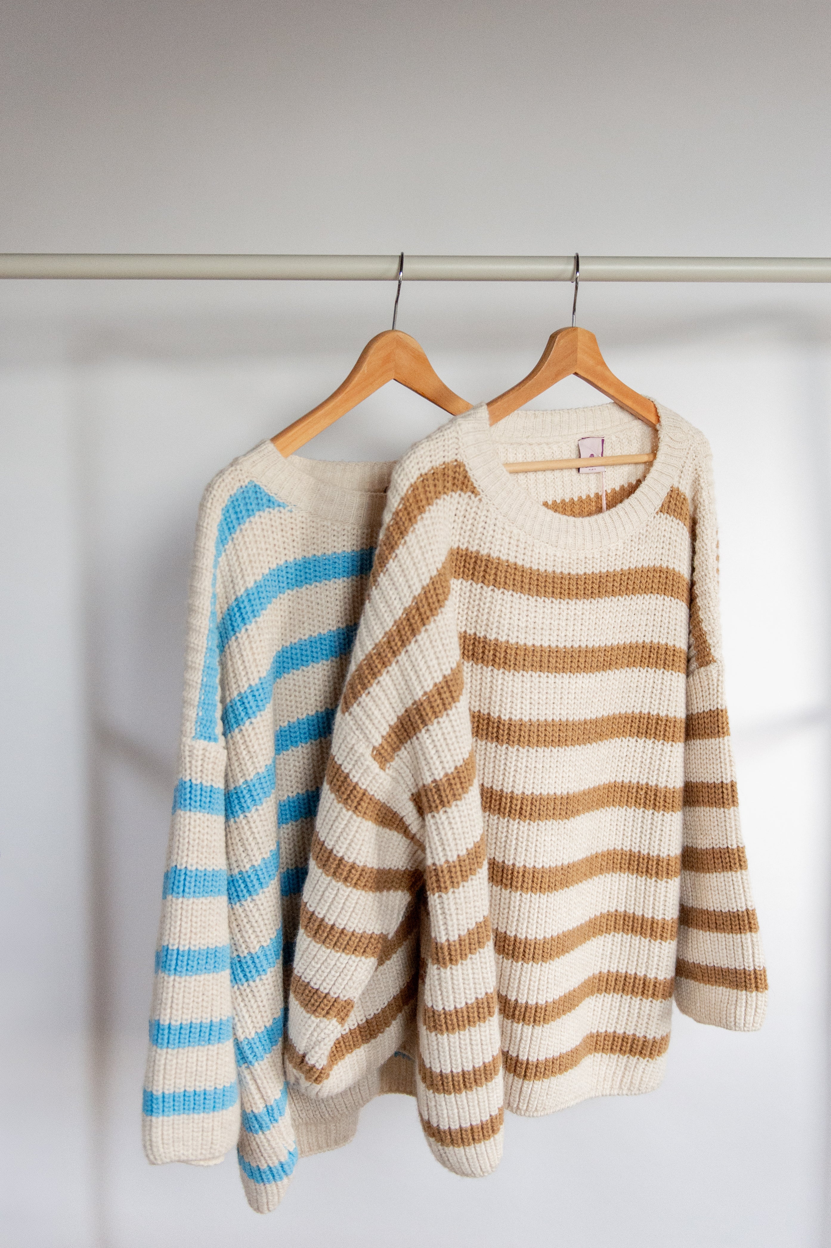 Lente: Oversized trui gestreept one size