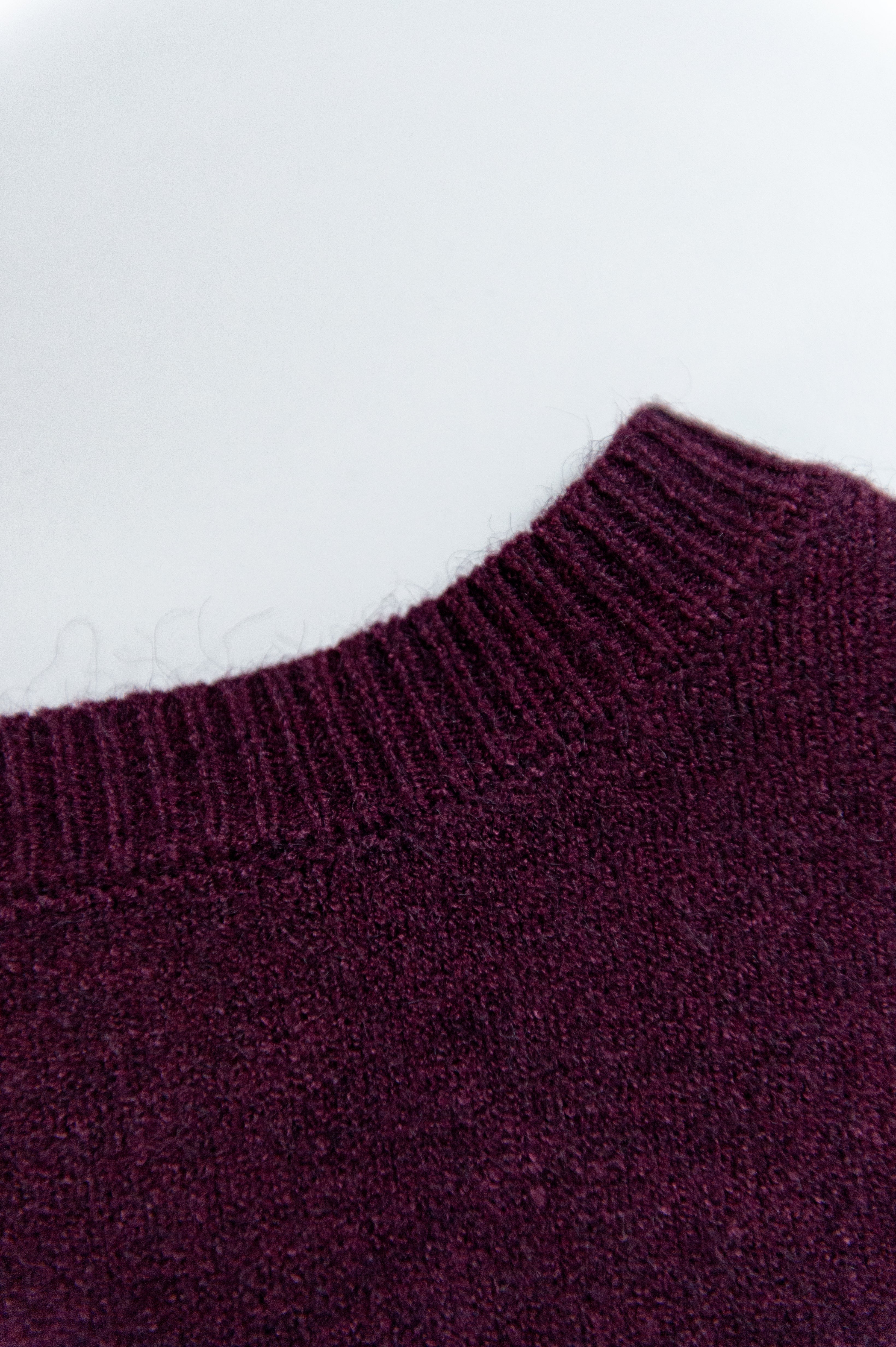 Winter: Trui korte mouw Burgundy one size