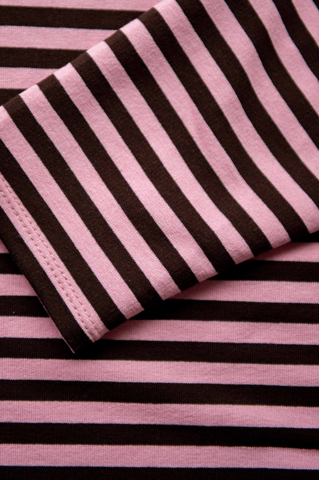 Herfst: Longsleeve streep bruin/ roze